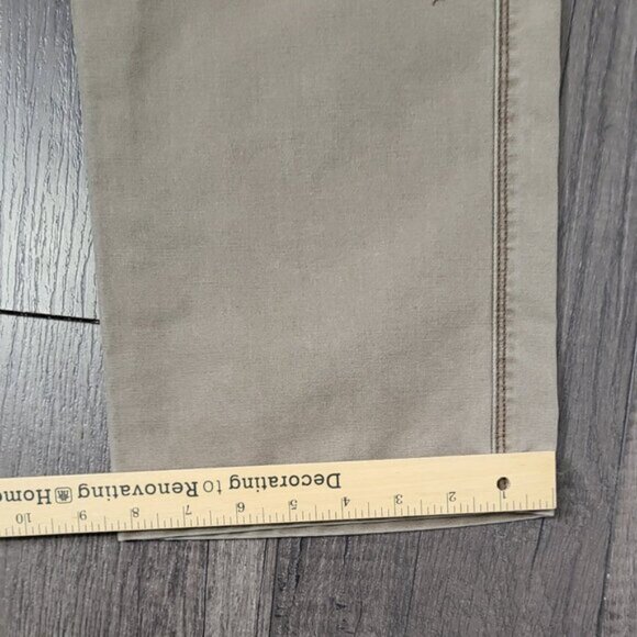 Haggar LK Life Khaki 34x34 Flat Front Relaxed Straight Chino Pants Beige - Picture 11 of 11